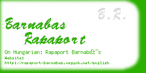 barnabas rapaport business card